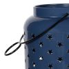 Stratton Home Decor Farmhouse Blue Star Cutout Metal Lantern - Statton Home Decor