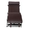 Mid-century Modern Le-corbusier LC-4 Chaise Lounge Chair Recliner Genuine Leather - Dark Brown