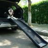 Portable Foldable Pet Ramp Climbing Ladder Suitable for Off-road Vehicle Trucks - Black XH - black
