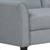 3-Seat Sofa Living Room Linen Fabric Sofa (Gray) - as Pic