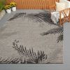 Home Decor Indoor/Outdoor Accent Rug Touch Of Palm Accent Rug - Beige | Black - 5'0" X 7'0"