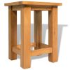 End Tables 2 pcs 10.6"x9.5"x14.6" Solid Oak Wood - Brown