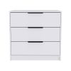 Cannon 3-Drawer Rectangle Dresser White - as Pic