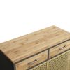 31.5'' Wide 2 Drawer Sideboard, Modern Furniture Decor, Made with Iron + Carbonized Bamboo, Easy Assembly - Gold