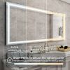 72-in W x 36-in H LED Lighted Rectangular Fog Free Frameless Bathroom Vanity Mirror - 72*36