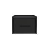 TUHOME Boa Floating Nightstand, Wall-Mounted Single Drawer Design with Handle- Black - Bedroom - as Pic