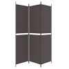 3-Panel Room Divider Brown 59.1"x78.7" Fabric - Brown