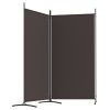 2-Panel Room Divider Brown 68.9"x70.9" Fabric - Brown