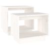 Nesting Coffee Tables 2 pcs White Solid Wood Pine - White