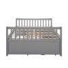 Full size Daybed with Twin size Trundle and Drawers;  Full Size - Gray