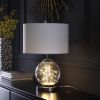 20.5" In Athena Glass Led Plasma Mid-Century Metal Table Lamp - as Pic
