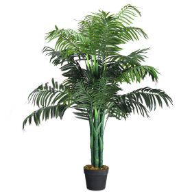 Indoor Outdoor Decorative Accessories Artificial Areca Palm Decorative Silk Tree - Green - 3.5 Ft