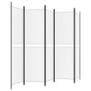 5-Panel Room Divider White 98.4"x70.9" Fabric - White