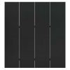 4-Panel Room Divider Black 63"x70.9" Steel - Black