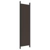 5-Panel Room Divider Brown 98.4"x78.7" Fabric - Brown