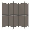 5-Panel Room Divider Anthracite 98.4"x70.9" Fabric - Anthracite