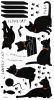 Naughty Kittens - Hemu Wall Decals Stickers Appliques Home Decor 11.8 BY 23.6 Inches - HEMU-LD-843
