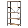 Antique Nutmeg and Black 4-shelf Bookcase - as Pic