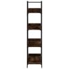 Bookcase 4-Tier Smoked Oak 39.4"x13"x57.3" Engineered Wood - Brown
